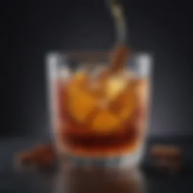 Savoring Flavor Profiles A close-up of an elegant drink garnished with aromatic spices that highlight Elijah Craig.