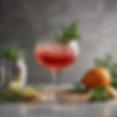 Elevated Cocktail Creations A vibrant cocktail made with Elijah Craig, garnished with fresh herbs.