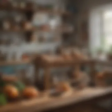A serene crafting environment with open materials and tools