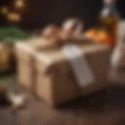 A beautifully wrapped homemade gift with a personalized tag