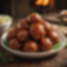 A vibrant spread of various meatball types showcasing global culinary traditions