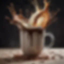 A rich concoction of melted chocolate and milk swirling together
