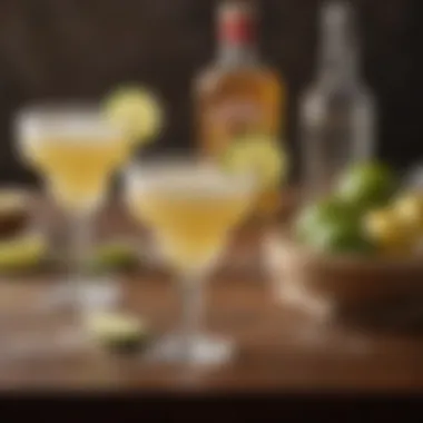 Historical Evolution of Margaritas A historical timeline showcasing the evolution of margarita recipes over the decades.