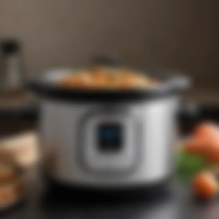 Elegant design of a crock pot with a clock timer