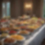 Elegant buffet setup with a variety of dishes