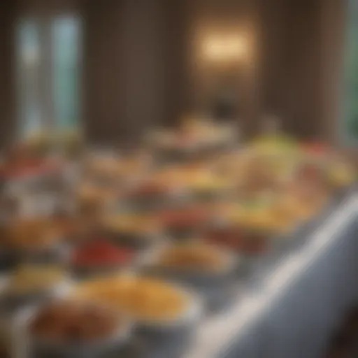 Elegant buffet setup with a variety of dishes