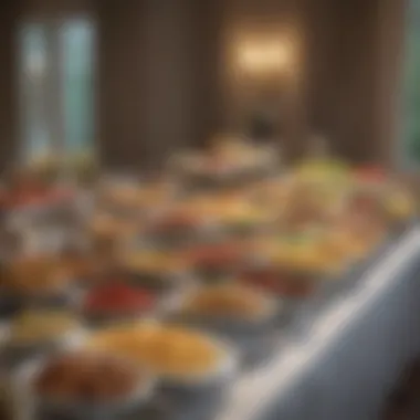 Buffet Elegance for Graduation Celebrations Elegant buffet setup with a variety of dishes