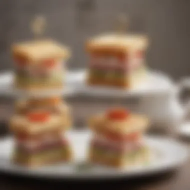 Artful Presentation of Finger Sandwiches Beautifully presented finger sandwiches