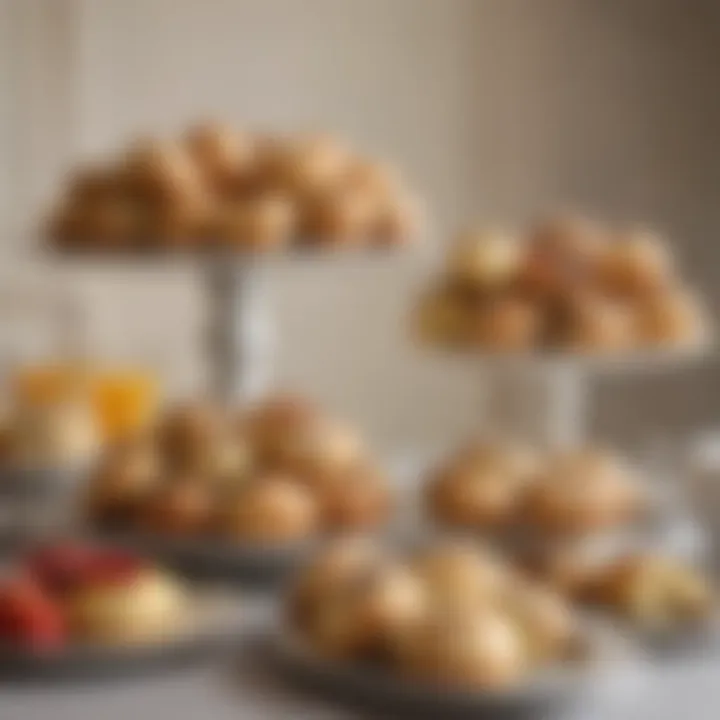 Variety of traditional scones and pastries