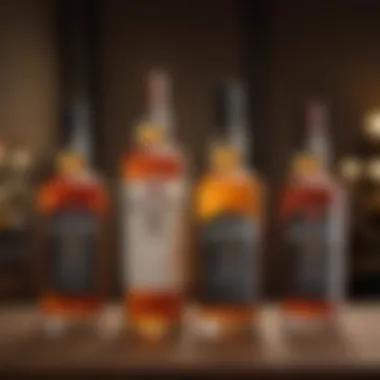 Premium whiskey bottle selection for discerning palates