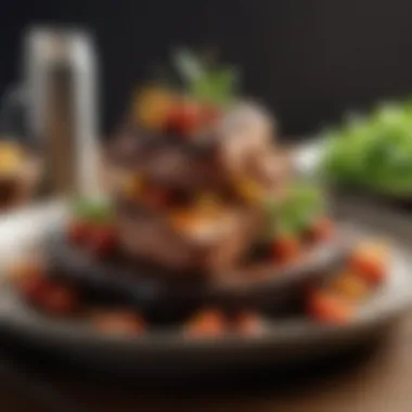 Delicious Dish Crafted on the Crux Grill Delicious plated dish prepared using the Crux grill