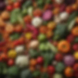 Colorful array of vegetables emphasizing healthy eating for diabetes management