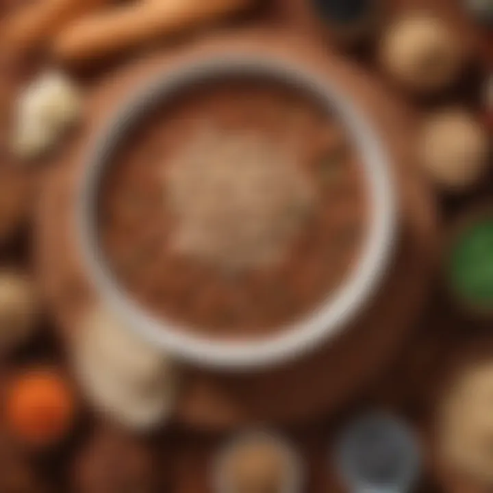 A close-up of a bowl filled with fiber-rich foods such as beans, lentils, and whole grains.