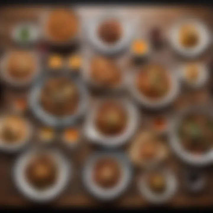 A beautifully arranged table featuring diverse culinary offerings