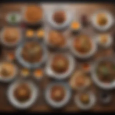 Diverse Culinary Offerings A beautifully arranged table featuring diverse culinary offerings