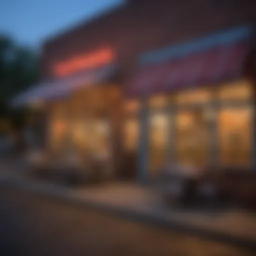 Vibrant street scene showcasing East Nashville's eclectic dining spots