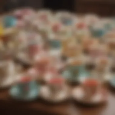 Enchanting Collection of Disney Princess Tea Cups A beautifully arranged collection of Disney princess tea cups