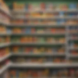 A vibrant display of household essentials at Dollar Tree showcasing various categories