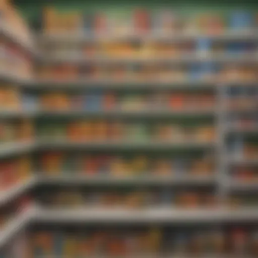A vibrant display of household essentials at Dollar Tree showcasing various categories