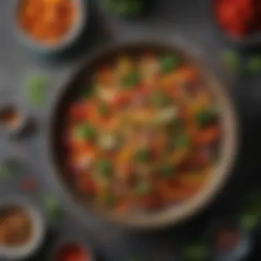 Colorful Vegetable Stir-Fry A vibrant vegetable stir-fry showcasing colorful ingredients