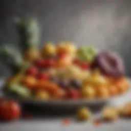A vibrant display of seasonal fruits and vegetables