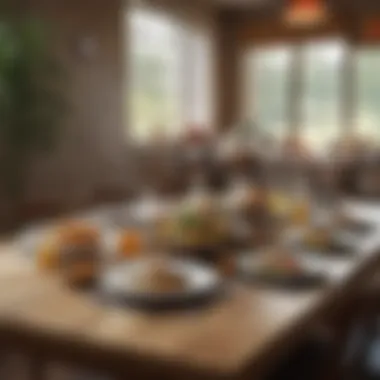 A table set for dining, highlighting the balance between enjoyment and health.