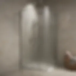 Sparkling clean shower glass door