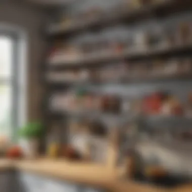 Tiered Shelves for Optimal Visibility and Organization Creative use of tiered shelves in a small kitchen space