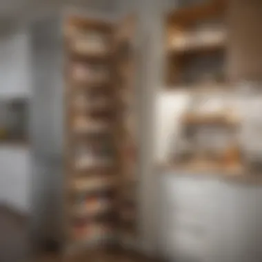 Vertical Storage for Enhanced Space Utilization Organized kitchen cabinet showcasing vertical storage solution