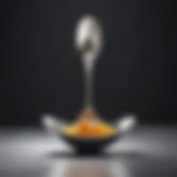 A beautifully polished silver spoon reflecting light