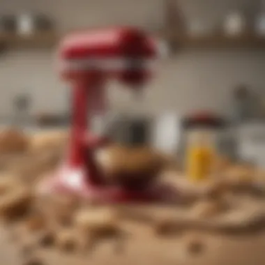 Essential Tools for Cookie Crafting Baking equipment including a mixer and spatula