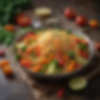 Colorful Fresh Vegetables A vibrant assortment of fresh vegetables for fried rice