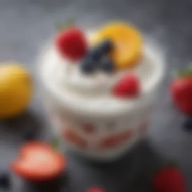 Close-up of Yogurt with Fruit