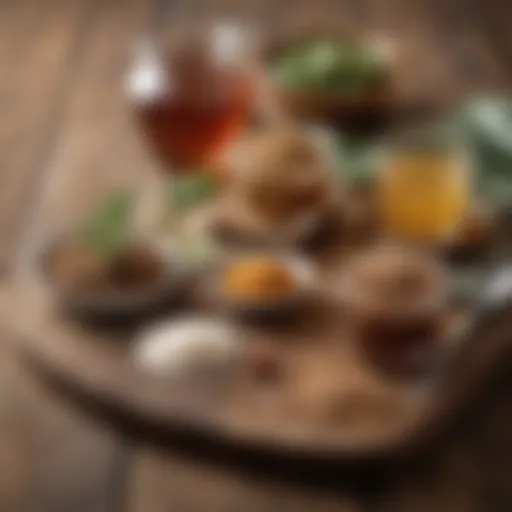 A selection of natural sweeteners on a wooden table