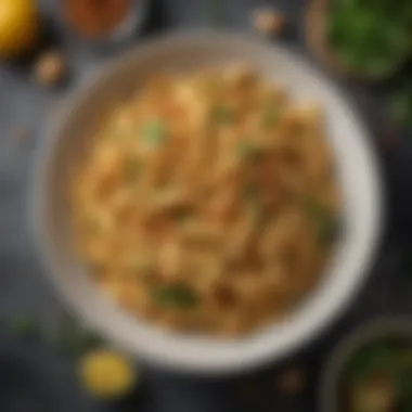 Herb-Infused Chickpea Penne Delight A vibrant dish featuring chickpea penne and herbs
