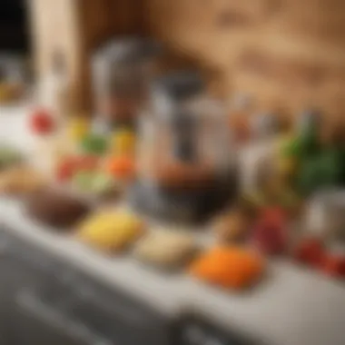 Food Processor Accessories Collection An organized kitchen drawer filled with food processor accessories