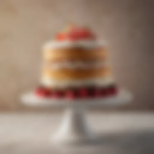 Elegant swivel cake stand showcasing a beautifully decorated cake