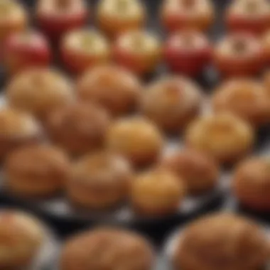 An assortment of baked goods featuring different apple varieties