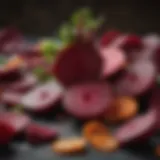 Vibrant beetroot slices showcasing their rich color and texture