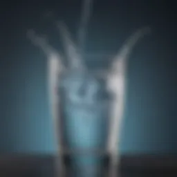 Refreshing water poured into a glass