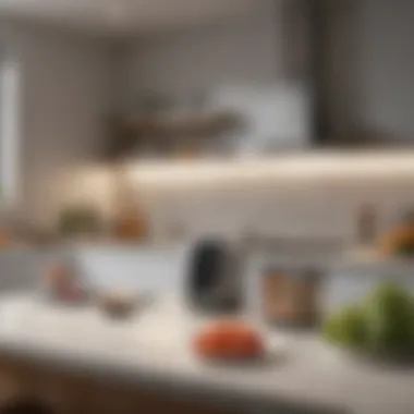 Organized Kitchen Featuring Sous Vide Equipment An organized kitchen with various sous vide equipment and accessories