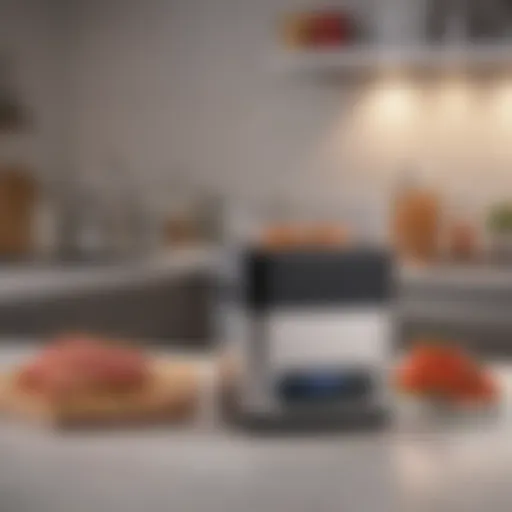 A sleek sous vide machine on a kitchen counter