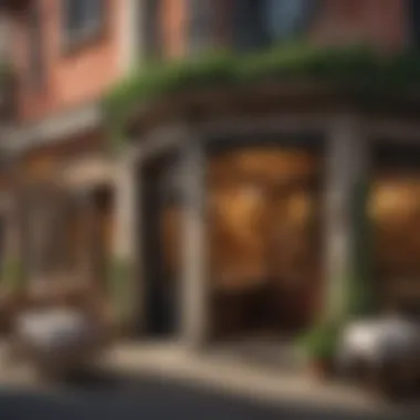Culinary Corner of Italy in America Charming street view of an Italian restaurant