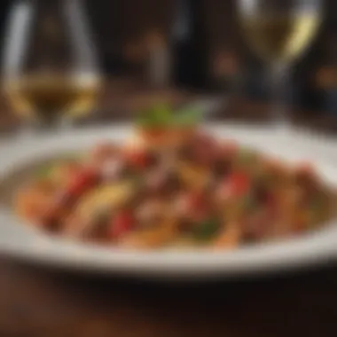 Masterpiece of Italian Cuisine Exquisite Italian dish artfully plated
