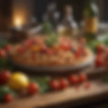 Essence of Italian Flavors Vibrant display of fresh Italian ingredients