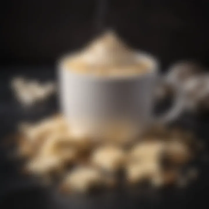 Ingredients of white chocolate mocha