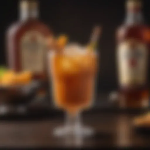 Elegant cocktail garnished with a caramel rim