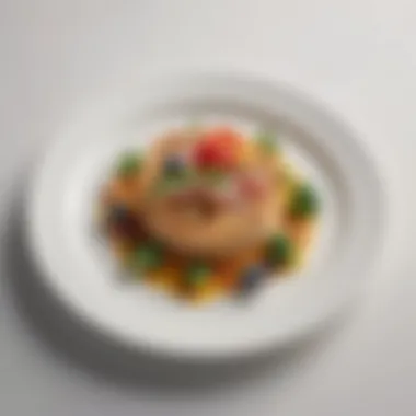 Gourmet Carb-Free Presentation An elegant plate featuring a gourmet carb-free dish, artfully arranged.