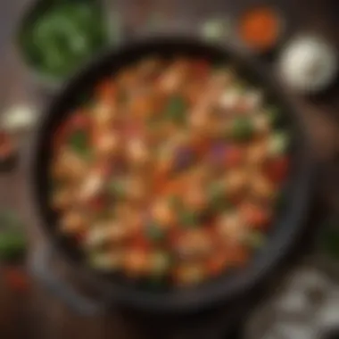 Hearty Chicken Stir-Fry A hearty chicken stir-fry with an array of colorful veggies