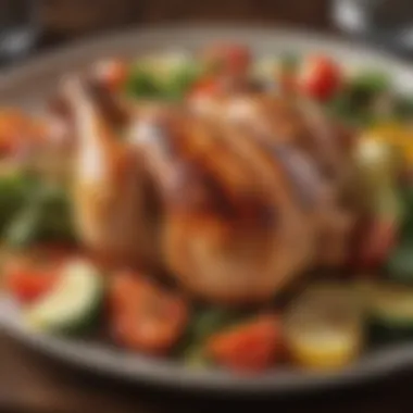 Grilled Chicken with Fresh Vegetables A vibrant plate of grilled chicken with fresh vegetables